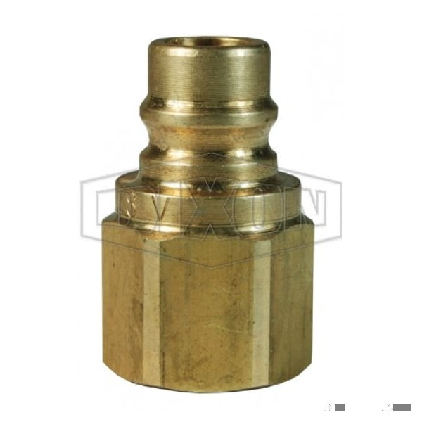 1-1/2 V PLUG, 1-1/2 F-NPTF BRASS,